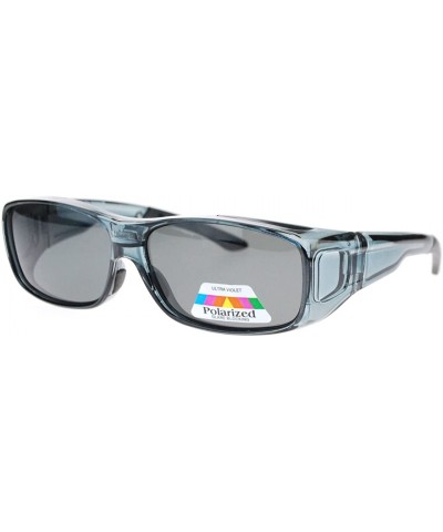 Rectangular Anti Glare Polarized Lens Rectangular Fit Over Sunglasses - Gray - C311YAXL9X1 $10.34