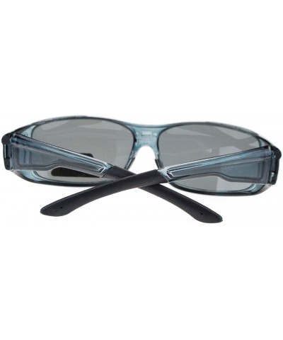 Rectangular Anti Glare Polarized Lens Rectangular Fit Over Sunglasses - Gray - C311YAXL9X1 $10.34