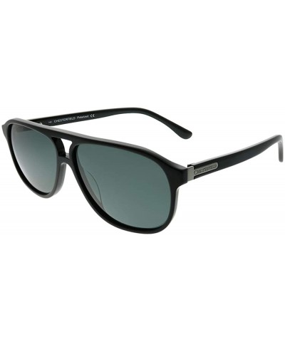 Aviator Black Plastic Aviator Sunglasses 60mm - CJ18QIHOW4U $101.37