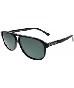 Aviator Black Plastic Aviator Sunglasses 60mm - CJ18QIHOW4U $60.82