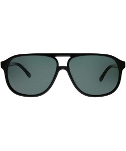 Aviator Black Plastic Aviator Sunglasses 60mm - CJ18QIHOW4U $60.82