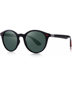 Aviator DESIGN Men Women Classic Retro Rivet Polarized Sunglasses TR90 Legs C01 Black - C06 Green - CI18XGEEY0N $15.18