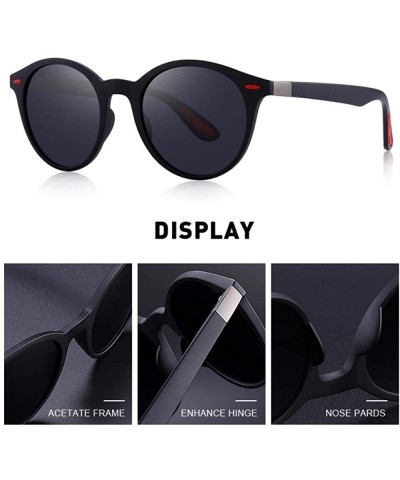 Aviator DESIGN Men Women Classic Retro Rivet Polarized Sunglasses TR90 Legs C01 Black - C06 Green - CI18XGEEY0N $15.18