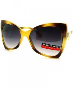 Butterfly Butterfly Ribbon Frame Sunglasses Womens Oversized Fashion - Brown - CG11Q0P5TU7 $21.71