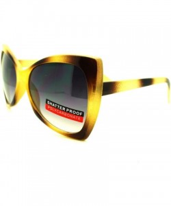 Butterfly Butterfly Ribbon Frame Sunglasses Womens Oversized Fashion - Brown - CG11Q0P5TU7 $21.71