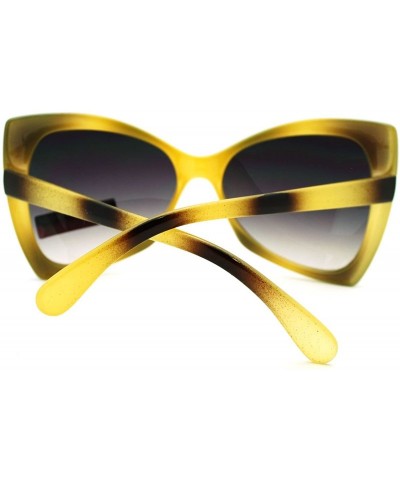 Butterfly Butterfly Ribbon Frame Sunglasses Womens Oversized Fashion - Brown - CG11Q0P5TU7 $21.71