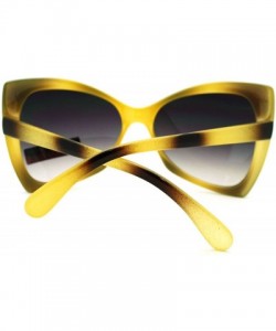 Butterfly Butterfly Ribbon Frame Sunglasses Womens Oversized Fashion - Brown - CG11Q0P5TU7 $21.71