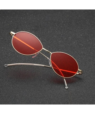 Oval Women's Retro Cat Eye Oval Shades Frame UV Protection Polarized Sunglasses - G - CJ18E7KROYU $12.84