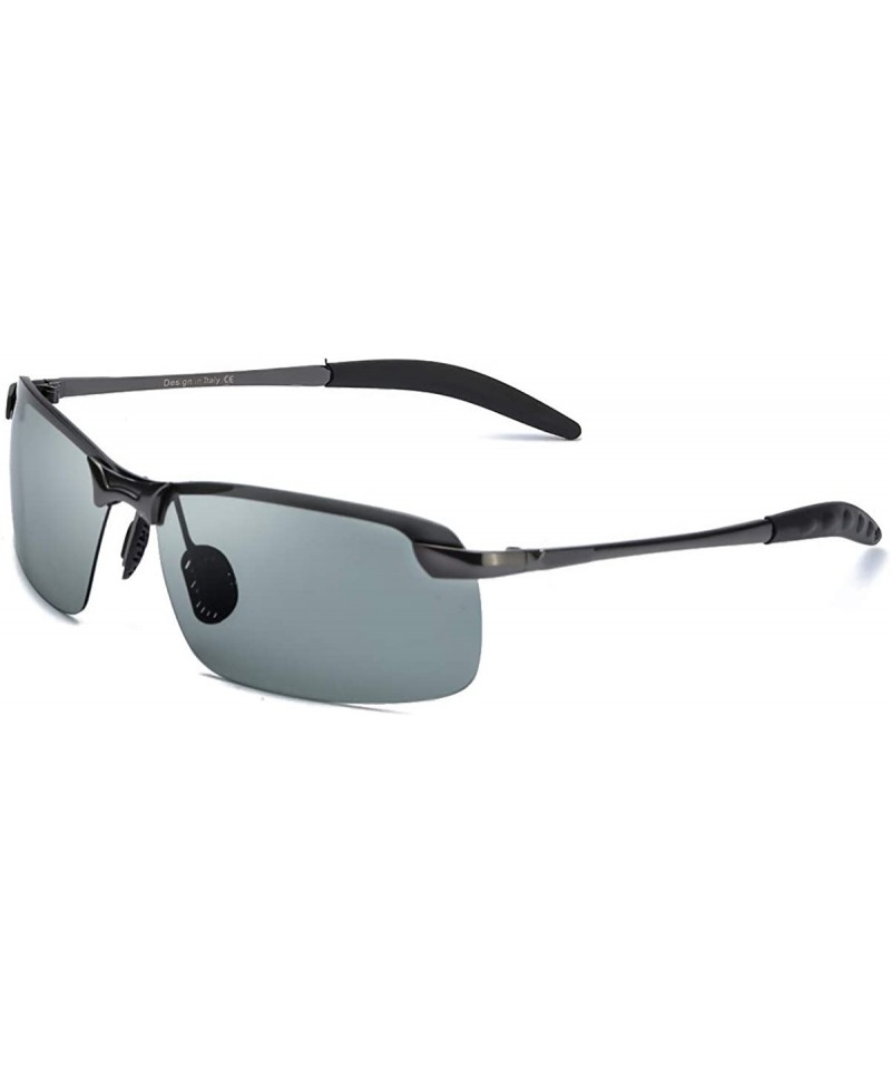 Square NeBaee Polarized Fashion Driving Sunglasses for Men - Gungrey - CI1967AXEOH $20.57