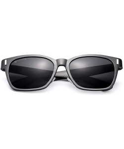 Wayfarer Sunglasses for Women Men Polarized UV Protection Square Classic Aluminum Mirrored Sun glasses G9260 - Gray - CM182S0...