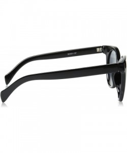 Round Women's P2417 Round Sunglasses- Black/Smoke - C312MZGUQDA $10.56