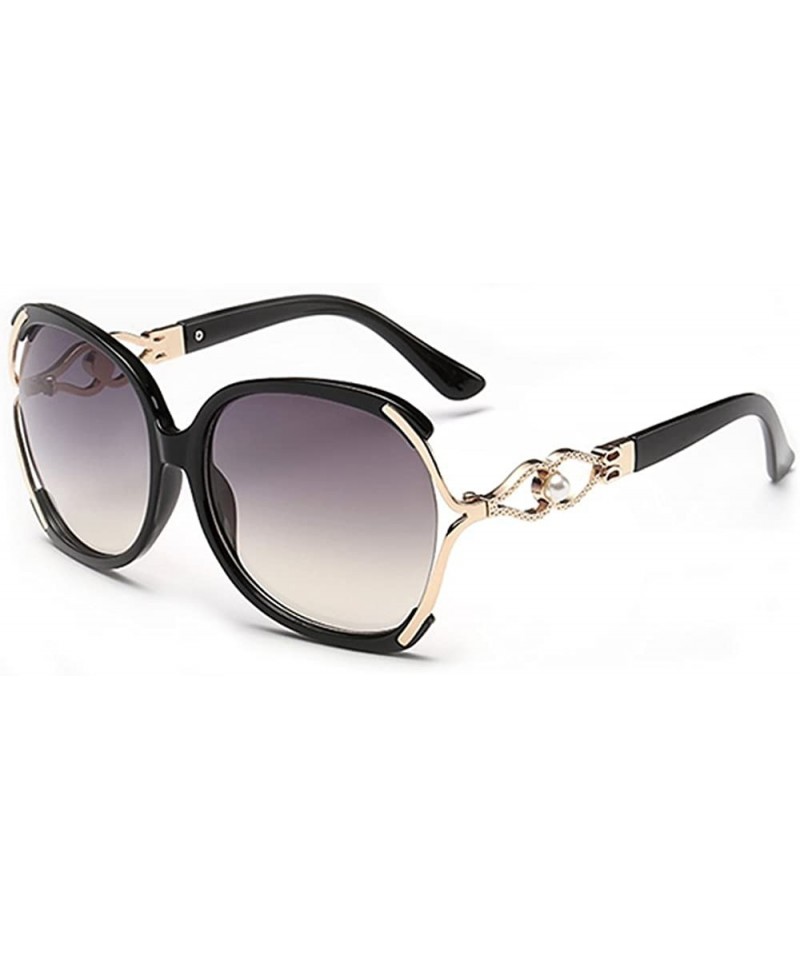 Oversized Women Sunglasses Oversized Fashion Woman Shades UV Protection WS008 - Black Frame - CF17YSX5GO5 $11.93