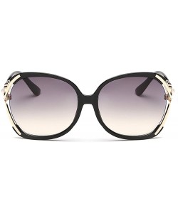 Oversized Women Sunglasses Oversized Fashion Woman Shades UV Protection WS008 - Black Frame - CF17YSX5GO5 $11.93