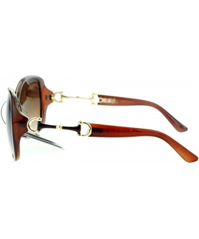 Square Classic Square Frame Sunglasses Womens Designer Fashion Eyewear - Brown - C61263CIZLV $10.42
