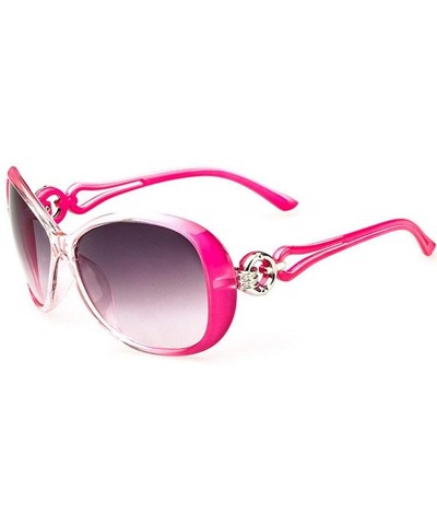 Oval Women Fashion Sunglasses UV400 Protection Outdoor Driving Eyewear Sunglasses Polarized - Rose + Grey - CM197IM7L33 $32.40