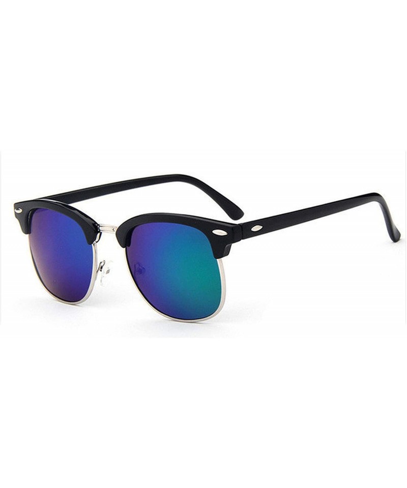 Oval 2018 Fashion New Sunglasses Men/Women Retro Rivet Lens Sun Glasses Female OculosUV400 - C7 - CT199CN9KOU $25.28
