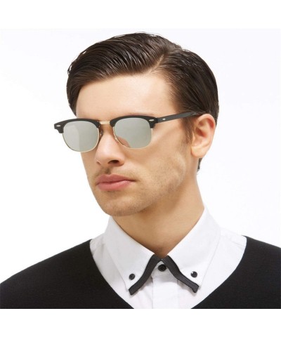Oval 2018 Fashion New Sunglasses Men/Women Retro Rivet Lens Sun Glasses Female OculosUV400 - C7 - CT199CN9KOU $25.28