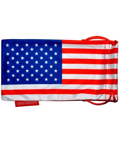 Rectangular Set of 3 Pairs Classic American Patriot Flag Sunglasses USA Colored Mirror Smoke Lens - CH12O2XKEZ7 $18.94