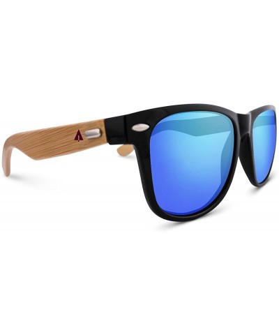 Aviator Wooden Bamboo Sunglasses Temples Classic Wayfarer Retro Square Wood Sunglasses - CB11XOCIY8X $68.45