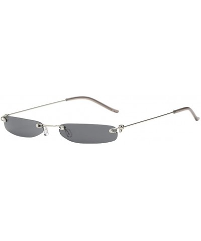 Rectangular Vintage Sunglasses Rectangular Eyewear - B - CL190HYQX5T $9.93