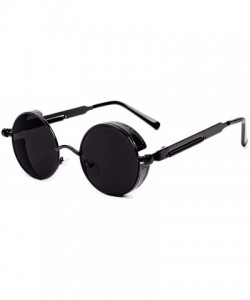 Shield snail Polarized Sunglasses Steampunk Protection - Black Frame/Black Lens - C418O6I3CUA $12.30