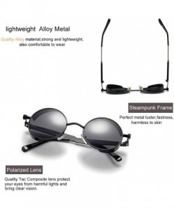 Shield snail Polarized Sunglasses Steampunk Protection - Black Frame/Black Lens - C418O6I3CUA $12.30