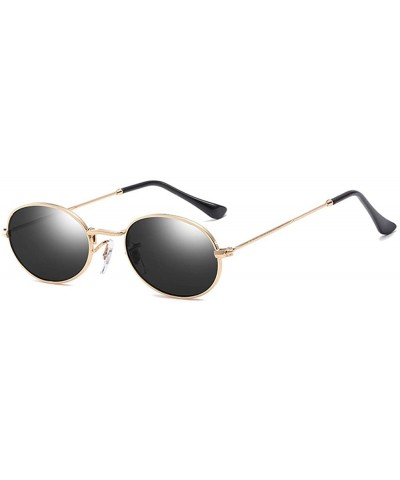 Round New Women's Eyewear Metal Frame Round Retro UV 400 Sunglasses - Gold Frame Grey Lens - CH18DQ6EMDK $18.57