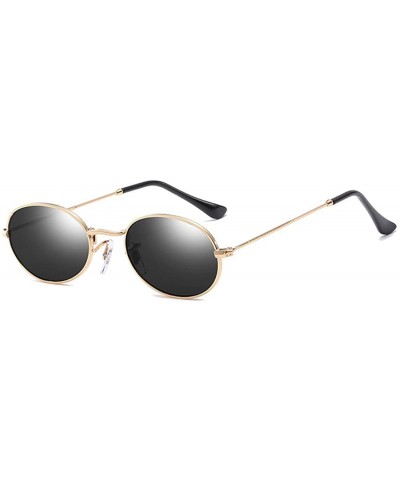 Round New Women's Eyewear Metal Frame Round Retro UV 400 Sunglasses - Gold Frame Grey Lens - CH18DQ6EMDK $12.22