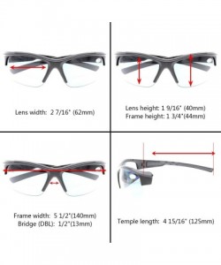 Sport Unisex Sports Bifocal Half Rimless Sunglasses For Running Fishing - Silver - CS18CKA3UMY $23.63