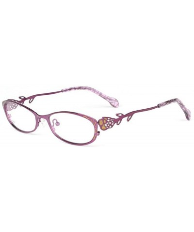 Oval Fashion Flower Progressive Multifocal Reading Glasses Womens Vintage Adjustable Vision Eyewear - Purple - CI18984CURW $4...