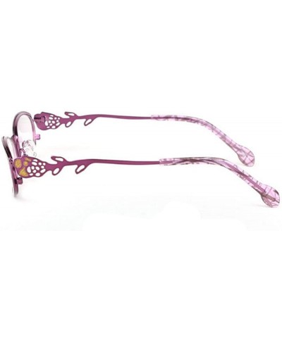 Oval Fashion Flower Progressive Multifocal Reading Glasses Womens Vintage Adjustable Vision Eyewear - Purple - CI18984CURW $2...