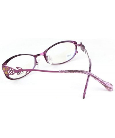 Oval Fashion Flower Progressive Multifocal Reading Glasses Womens Vintage Adjustable Vision Eyewear - Purple - CI18984CURW $2...