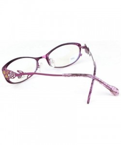 Oval Fashion Flower Progressive Multifocal Reading Glasses Womens Vintage Adjustable Vision Eyewear - Purple - CI18984CURW $2...