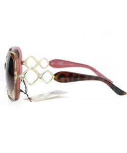 Butterfly Womens Oversized Rhinestone Bling Arm Diva Butterfly Sunglasses - Tortoise Brown - CL12NU2UU49 $8.31