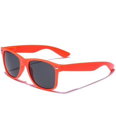 Wayfarer Iconic Horn Rimmed Classic Sunglasses - Bright Neon Colors - Orange - CH12O281NIQ $9.41