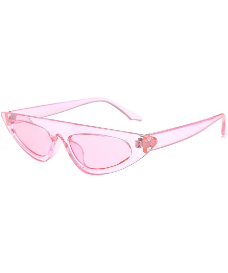 Cat Eye Women's Retro Cat Eye Vintage Narrow Shades Frame UV Protection Polarized Sunglasses - E - CR18EDKHGU8 $14.98