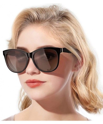 Sport Fashion Polarized Sunglasses for Women Retro Round Arrow Temple UV Protection Driving Outdoor Eyewear - CE18R3HNR0D $27.19