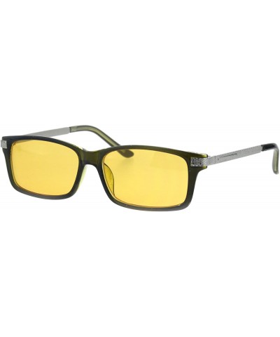 Rectangular Womens Narrow Rectangular Plastic Blue Light Protection Computer Glasses - Green - C918GS3OKS0 $14.96