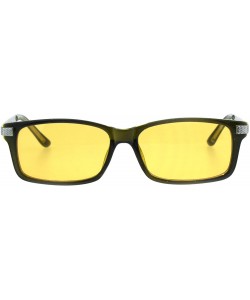 Rectangular Womens Narrow Rectangular Plastic Blue Light Protection Computer Glasses - Green - C918GS3OKS0 $14.96