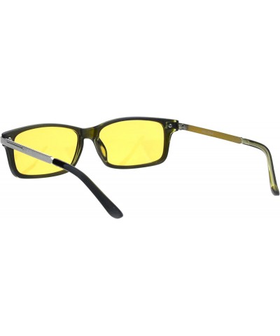 Rectangular Womens Narrow Rectangular Plastic Blue Light Protection Computer Glasses - Green - C918GS3OKS0 $14.96