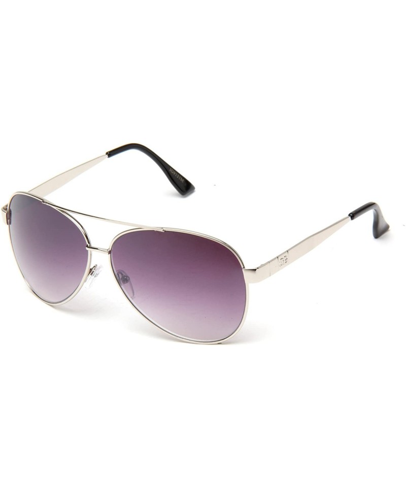 Aviator Fashion Aviator Sunglasses - Silver/Black - CG119VA2FRH $10.53