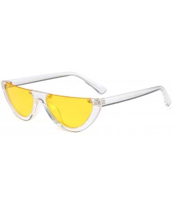 Goggle Classic Half Frame Cat Eye Sunglasses Mod Style For Men Women - C9 - CX18CMQCNLK $21.23