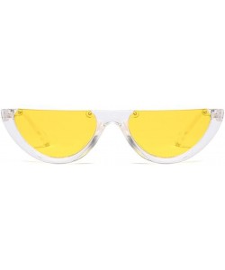 Goggle Classic Half Frame Cat Eye Sunglasses Mod Style For Men Women - C9 - CX18CMQCNLK $21.23