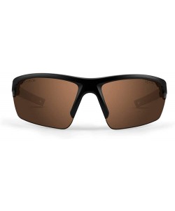 Sport Link Golf Sports Sunglasses Black Frame with High Clarity Brown Lens - CT17YZ0E7KZ $13.55