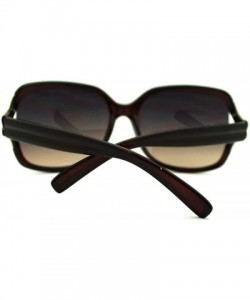 Square Women's Sunglasses Classy Designer Square Frame Shades - Brown - CB11QKHW41H $10.82