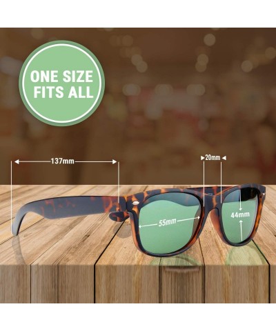 Oval Classic 80s Wayfarer Sunglasses for Men and Women - Retro Frame-Polarized Shades - CB18AIOSDZH $13.63