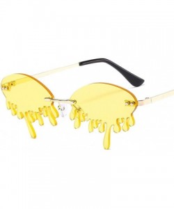 Rimless Rimless Funny Sun glasses Women Brand Design Net Red Stage Show Hundred Towers Tears Sunglasses UV400 - C2 - C2198U85...