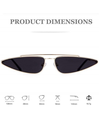 Cat Eye Vintage Cat Eye Sunglasses Small Metal Frame Candy Colors Glasses - Golden - CE18G8Y9TD7 $10.78