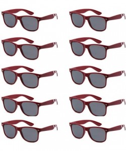 Sport WHOLESALE UNISEX 80'S RETRO STYLE BULK LOT PROMOTIONAL SUNGLASSES - 10 PACK - C417YWO87TQ $23.73