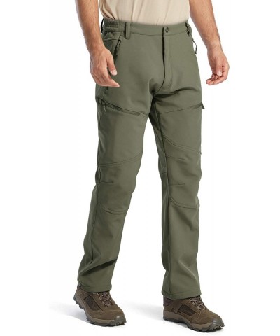 Men's Ski Water Repellent Softshell Fleece Lined Hiking Pants Tactical ...